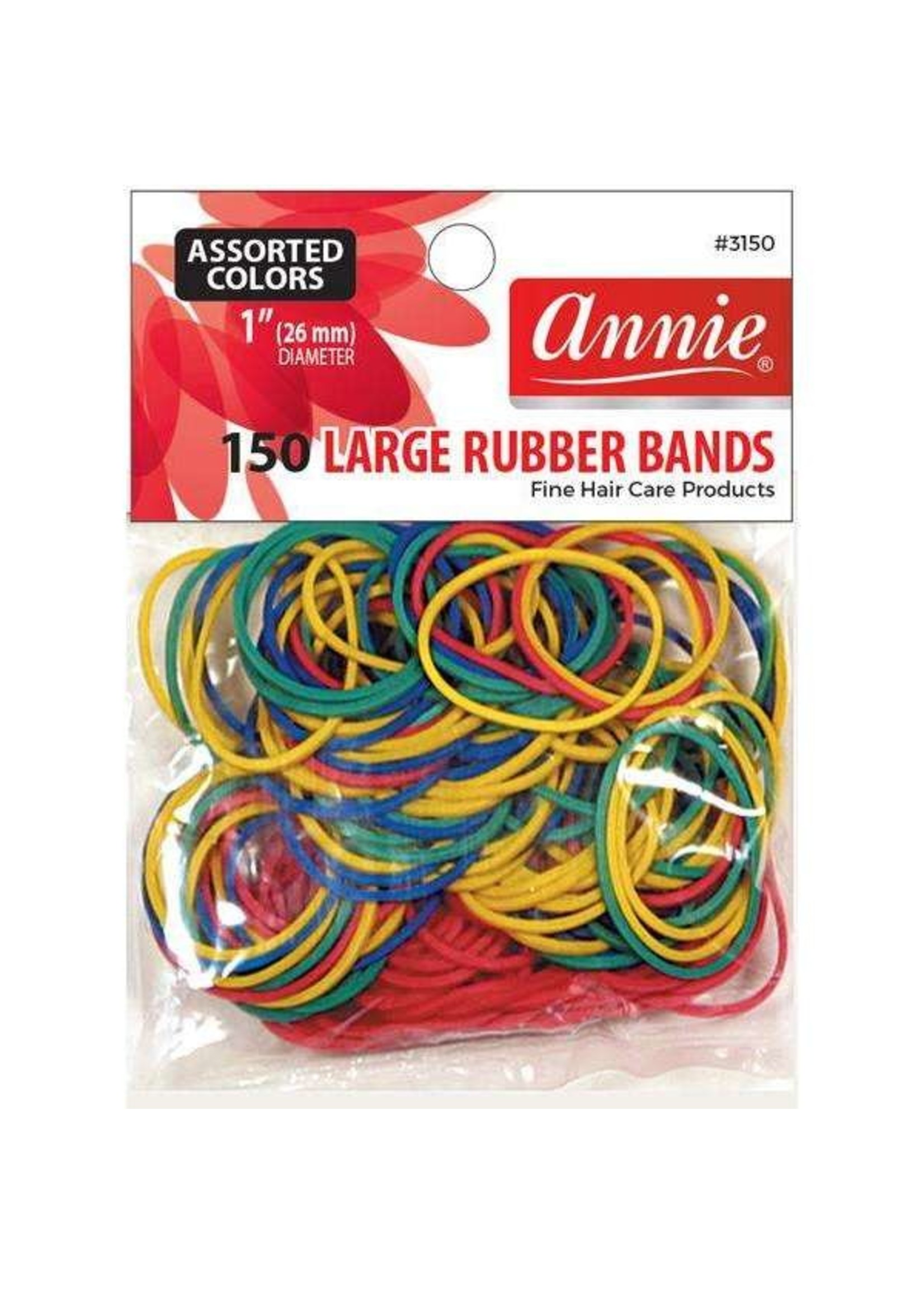 Annie Rubber Bands 150ct Assorted Black Beauty & Supply