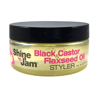 Ampro Ampro Shine N Jam Styler Black Castor & Flaxseed Oil 8oz