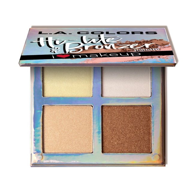 L.A. Colors LA Colors I Heart Makeup Hi-Lite & Bronzer Palette-