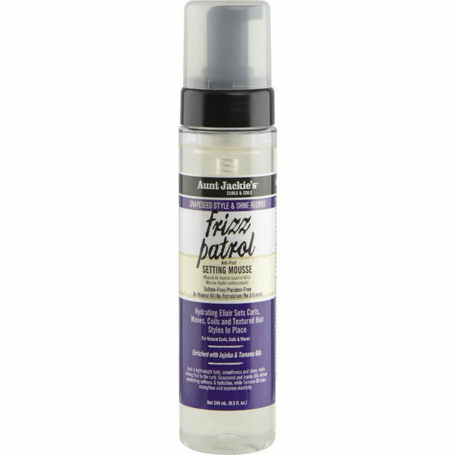 Aunt Jackie's Grapeseed Frizz Patrol Anti Poof Setting Mousse