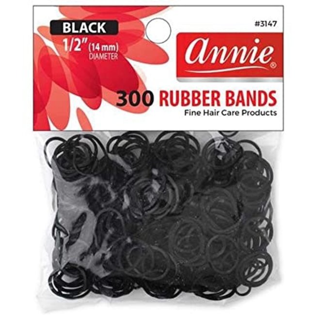 Annie Rubber Bands Black 300pc