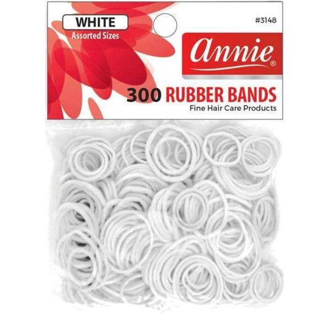 Annie Rubber Bands 300ct White