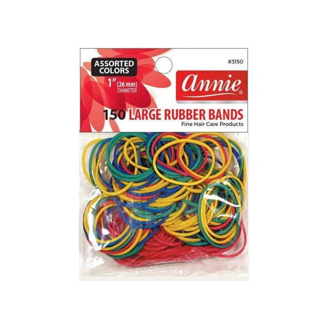 Annie Rubber Bands 150ct Assorted