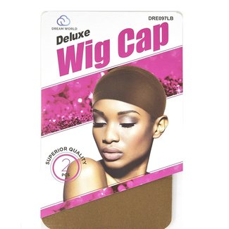 Deluxe Wig Cap Light Brown 2pcs