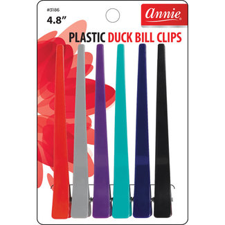 Annie Plastic Duck Bill Clips 4.8" 6ct