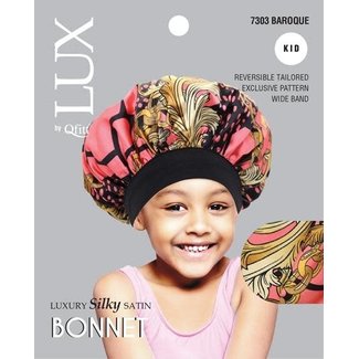 Lux Pattern Luxury Silky Satin Bonnet Kids