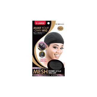 M&M Headgear Mesh Dome Wig Cap Black X-Large