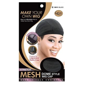 M&M Headgear Mesh Dome Wig Cap Black Small