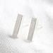 Tiny Silver Bar Earrings