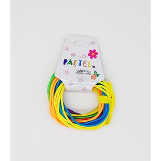 Multicolor Silicone Jelly Bracelets/ Hair Ties 25ct
