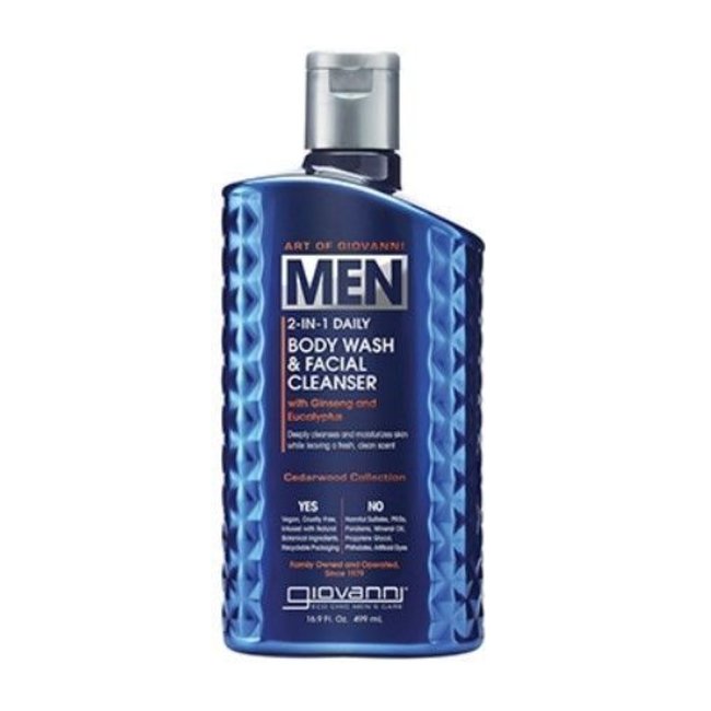 Giovanni Mens 2 in 1 Daily Body Wash & Facial Cleanser 16.9oz