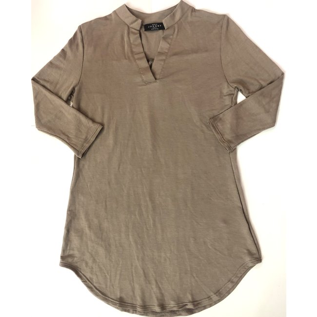 French Terry V- Neck Collar Blouse