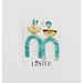 Teal U Drop Earrings