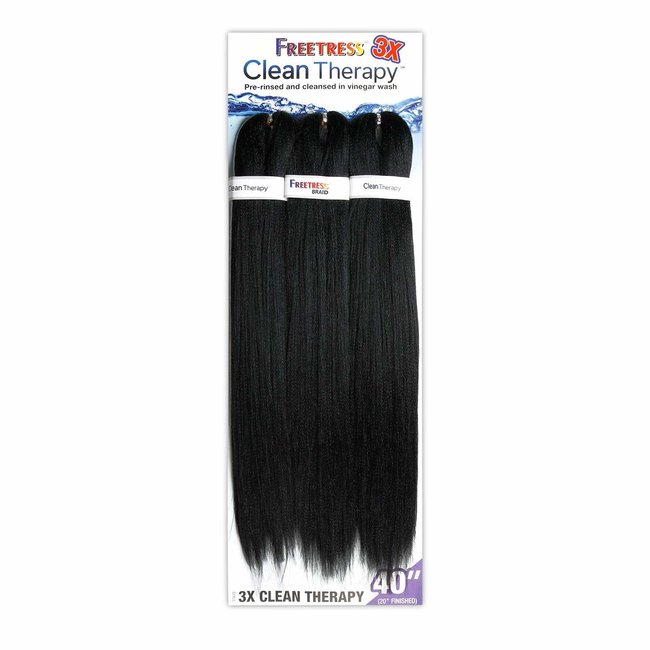Freetress 3X Clean Therapy Pre-Stretched Braiding 40" 1B