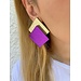 Rectangular Clip On Earrings