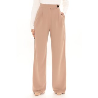 Taupe Wide Leg High Waisted Pants