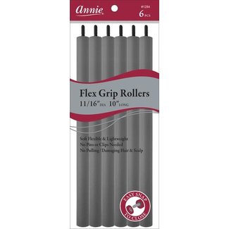 Annie Flex Grip Rollers 11/16" 10" Long Gray