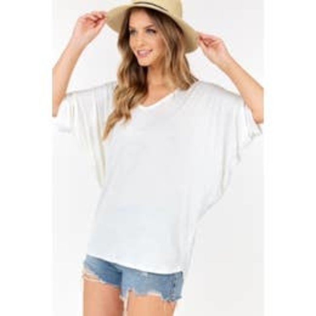 V Neck Top Short Sleeve