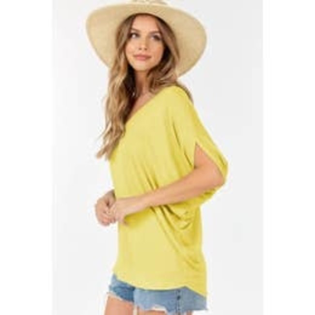 V Neck Top Short Sleeve