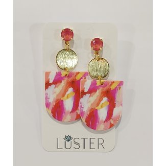 Abstract Painting Unique Statement Earrings