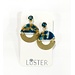 Teal Round Earrings