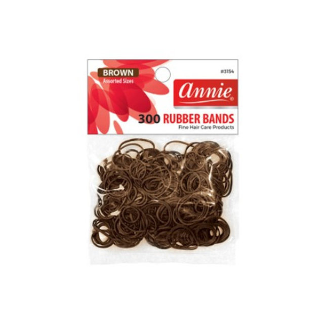 Annie Rubber Bands Brown 300pc
