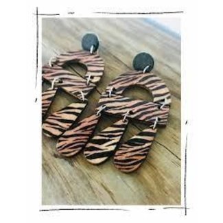 Animal Print Tear Drop Earrings