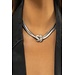 Silver Double Layer Knot Necklace