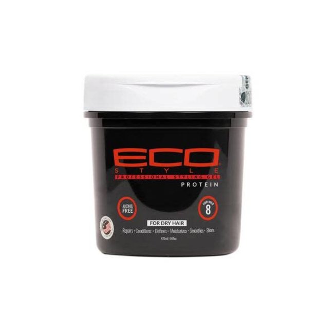 Eco Styling Gel Protein Black 8oz - Black Beauty & Supply