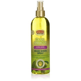 African Pride Olive Miracle Braid Sheen Spray- Extra Shine 12oz