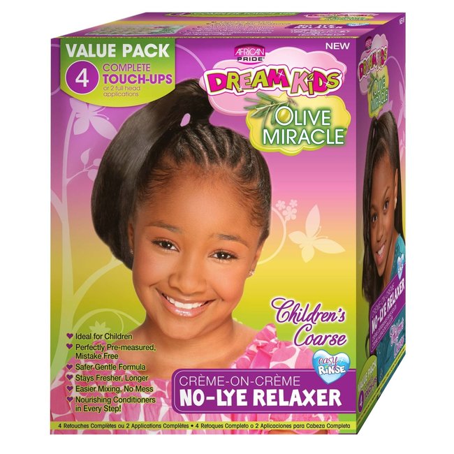 African Pride Dream Kids Olive Miracle Relaxer (Coarse) 4 Touch Ups