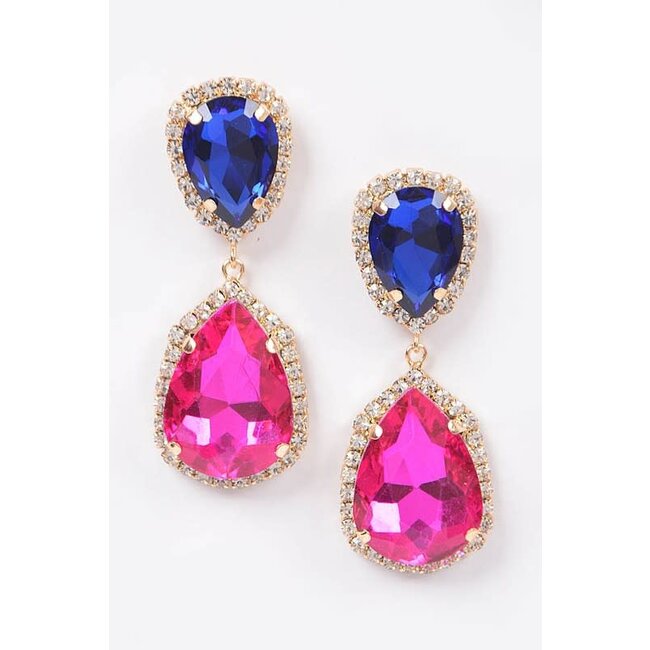 Multi Color Stone Earrings