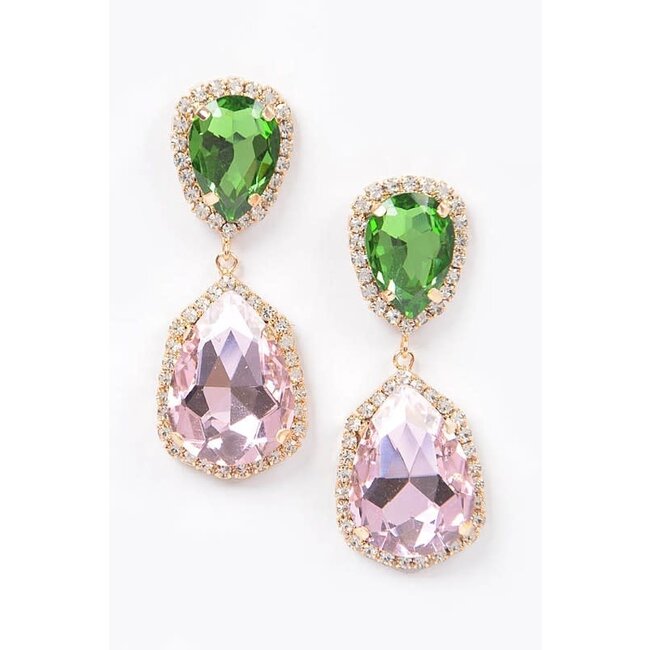 Multi Color Stone Earrings