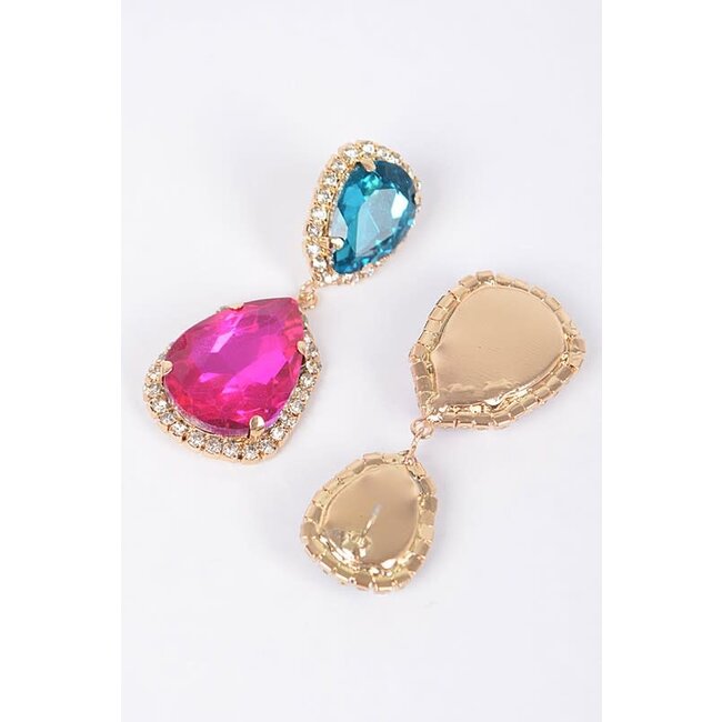 Multi Color Stone Earrings