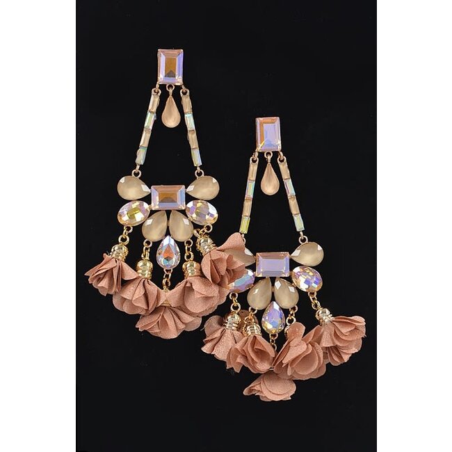 Flower Rhinestone Earrings