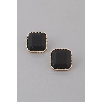 Twisted Solid Box Stud Earrings