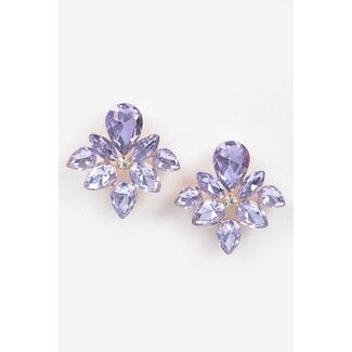 Lavender Rhinestone Earrings