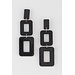 Two Toned Square Drop Earrings