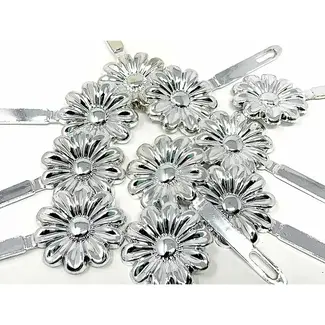 Barrettes Daisy Silver