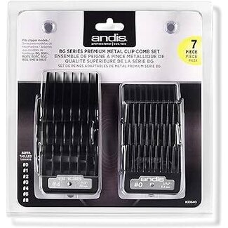 Andis Attachment Comb BG Series Premium Metal Clip- On Set 7PCS