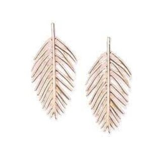 Golden Leaf Drop Earrings