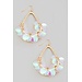 Sequin Fringe Tear Drop Hook Earrings