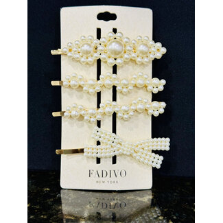 Pearl Studded Hair Clip(4pc)