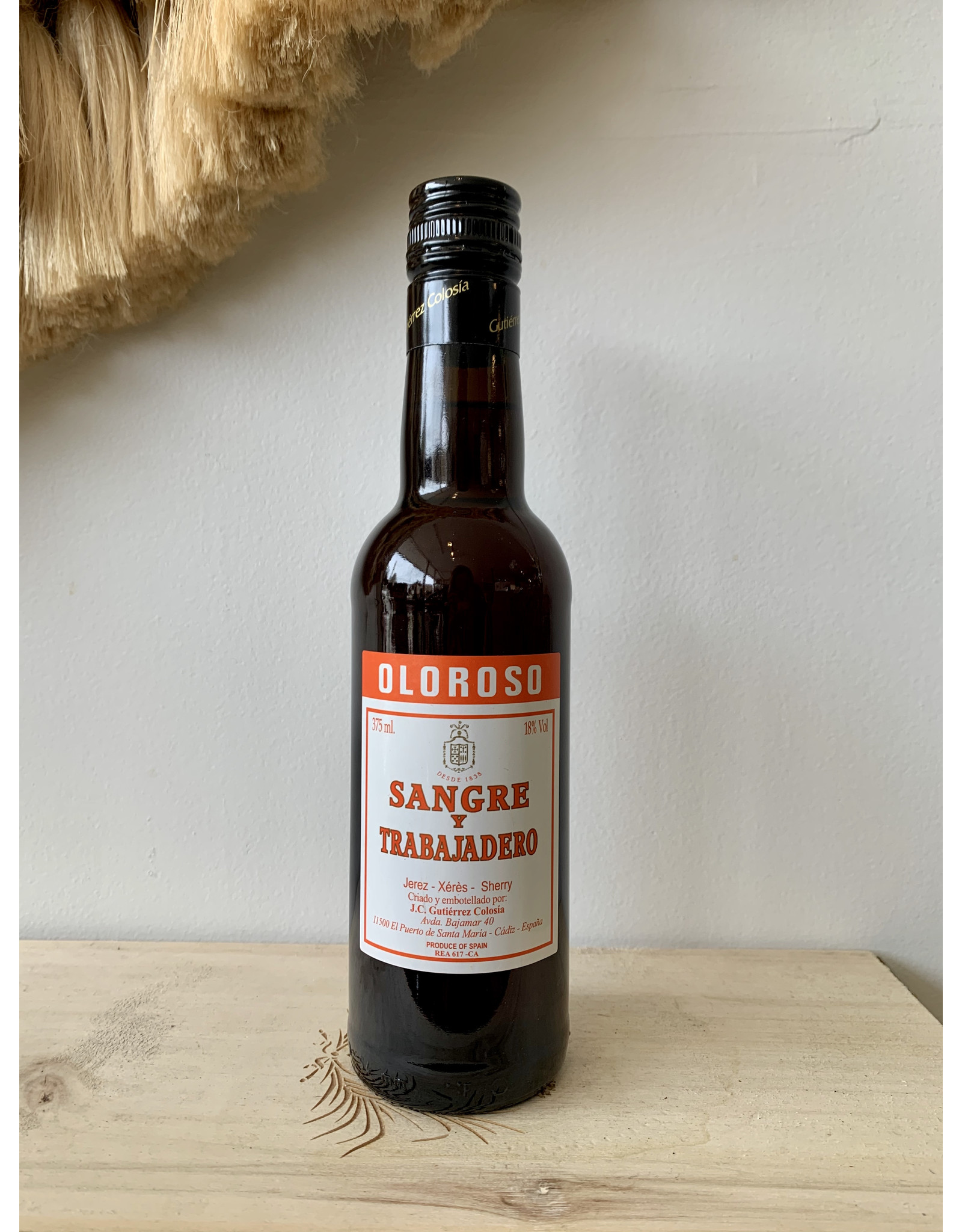 Bodegas Gutiérrez Colosia Oloroso Sherry Sangre y Trabajadero 375mL