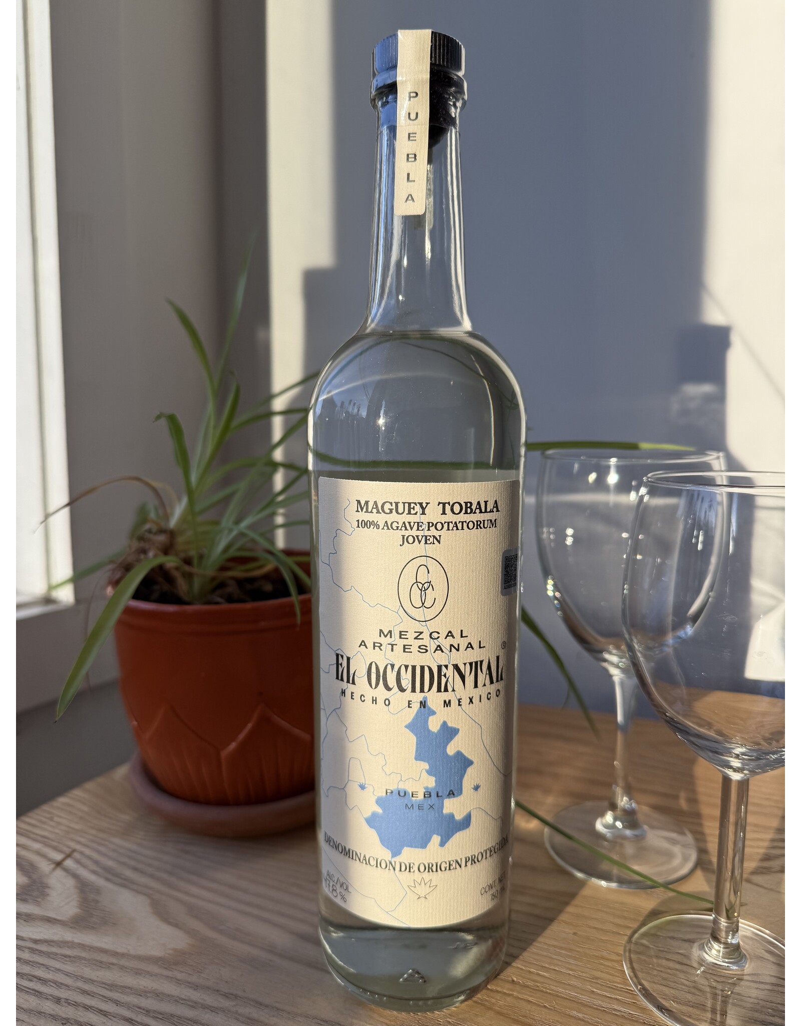 El Occidental Mezcal "Puebla" Maguey Tobala