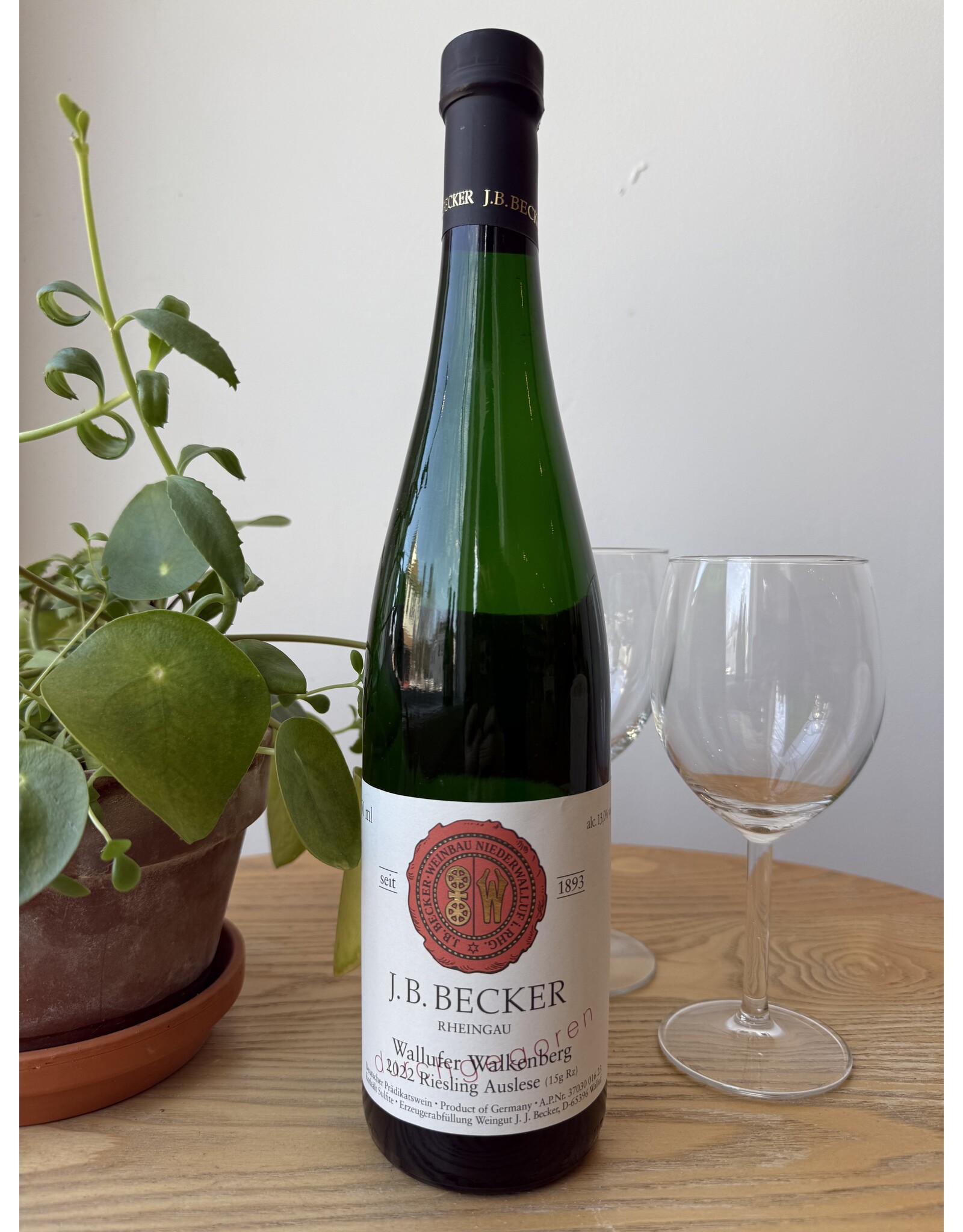 JB Becker Riesling Durchgegoren Auslese Falkenberg  2022