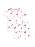 Kyte Baby Kyte Baby Printed Short Sleeve Pajama Set- Flamingo