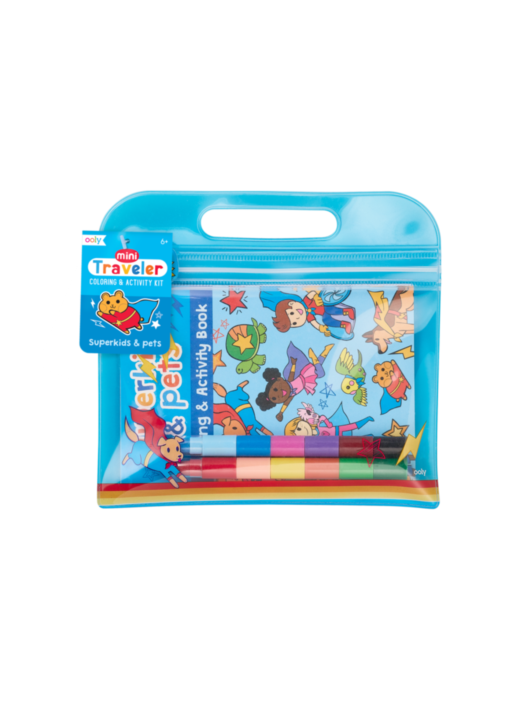 Ooly Ooly Mini Traveler Coloring & Activity Kit- Superkids & Pets