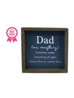 Dad Square 6x6 Wooden Sign