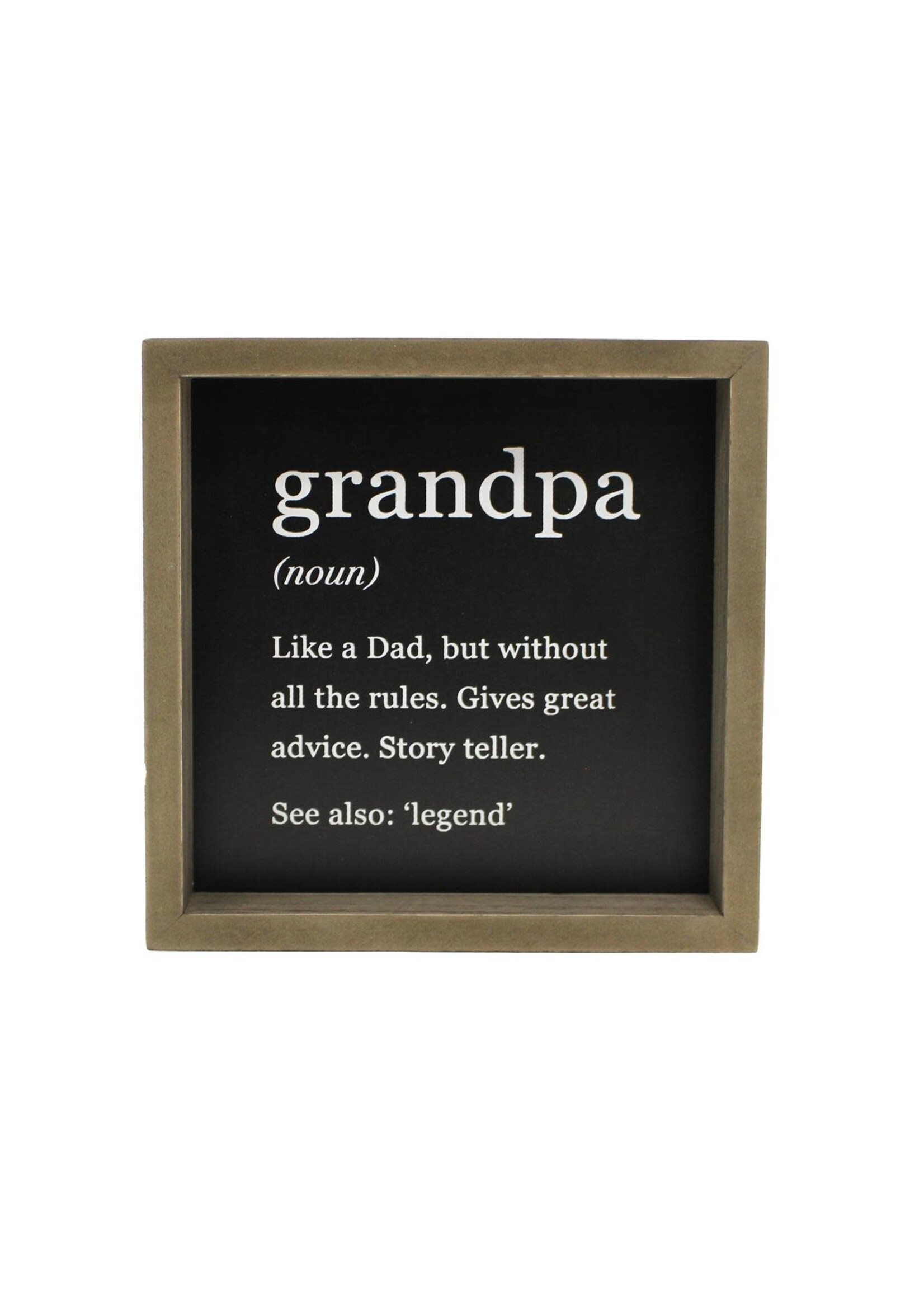 Grandpa Square 6x6 Wooden Sign